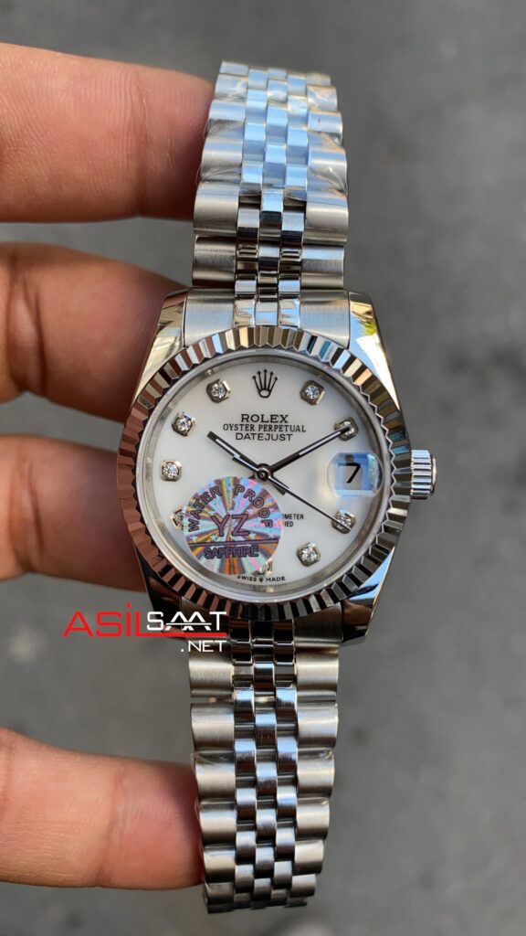 Rolex Datejust Diamond 31 mm Bayan Kol Saati Taşlı Beyaz Kadran 178274