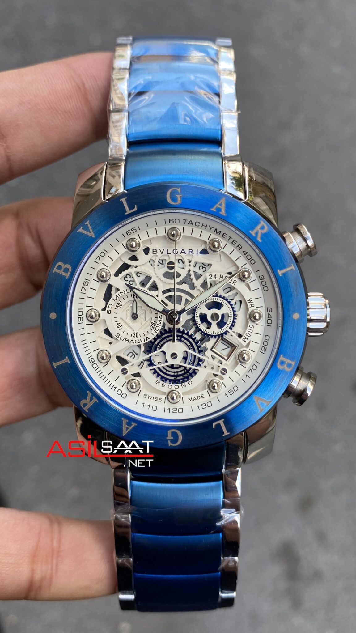 Bvlgari Nuclearneapon Kadran Beyaz Blue Replika Saat Bgn