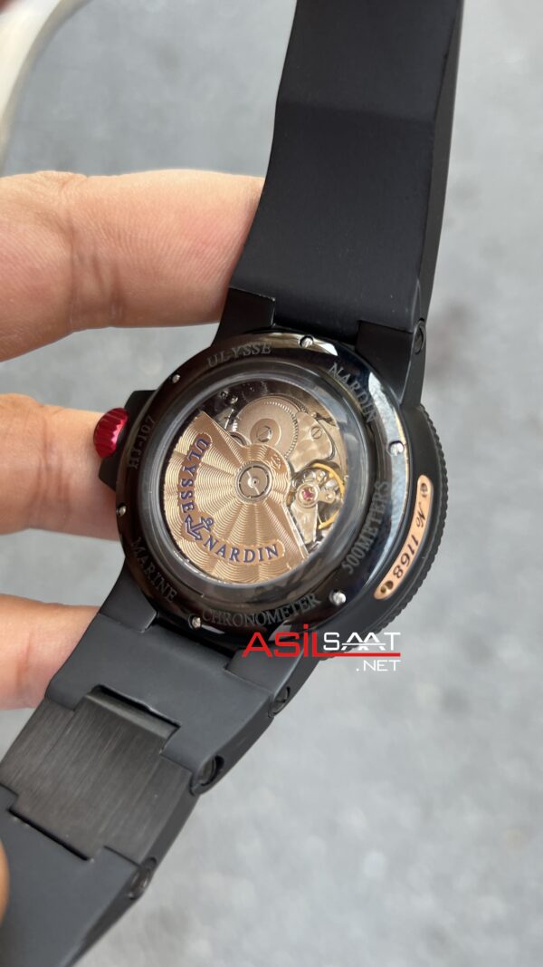 Ulysse Nardin Marine Chronometer Officially Certified Siyah Replika Saat