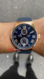 Ulysse Nardin Maxi Marine Chronometer Le Locle Suisse Mavi Rose 1186 126 Replika Saat