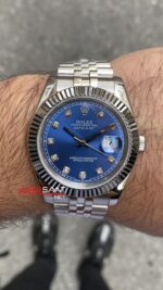 Rolex Datejust Mavi Taşlı 126334 Blue Diamond Jubilee 41 mm Replika Saat