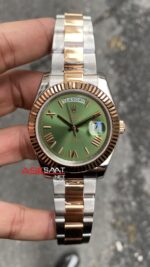 Rolex Day Date Yeşil Oyster Rose Olive Green Dial