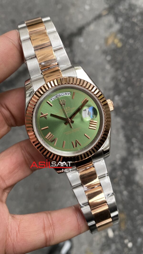 Rolex Day Date Yeşil Oyster Rose Olive Green Dial