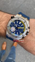 Audemars Piguet Royal Oak Offshore Diver Chronograph Mavi Kadran 42 mm 26703ST Blue Replika Saat APOD021