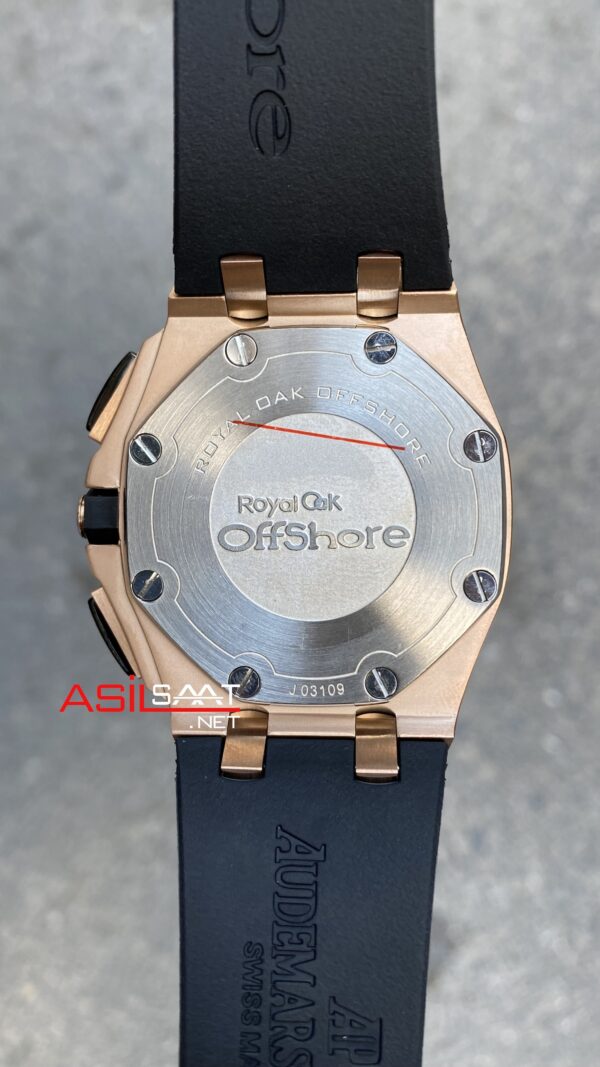 Audemars Piguet Royal Oak Offshore Chronograph 43 mm 26420RO Rosegold Black Replika Saat APOS005