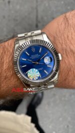 Rolex Datejust Jubilee Mavi Kadran 41 mm 126334 Blue Silver Replika Saat ROLDJ002
