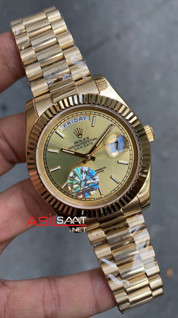 Rolex Day Date Champagne Dial 40 mm 218238 Gold Replika Saat ROLDD027