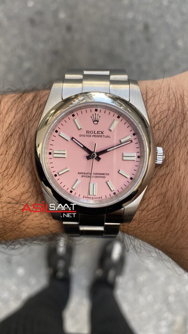 Rolex Oyster Perpetual Pink 124300 Pembe Kadran