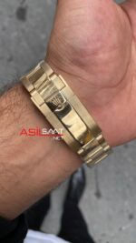 Rolex Cosmograph Daytona Siyah Kadran 40 mm 116508 Gold Replika Saat ROLDA017