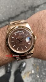 Rolex Day Date Chocolate 228235 President Rose