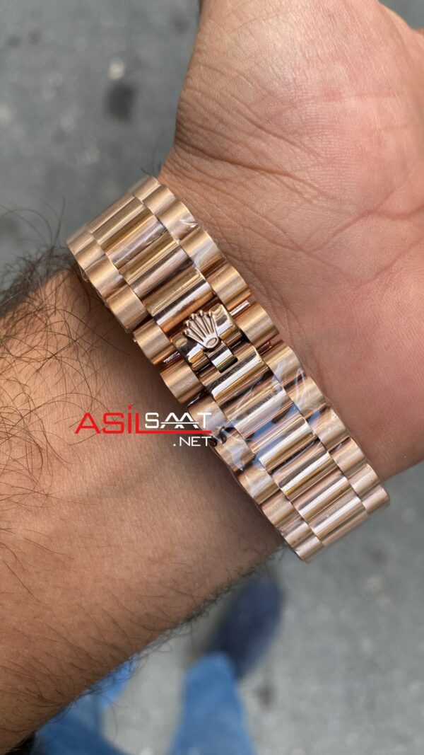 Rolex Day-Date President Kahverengi Kadran 40 mm 228235 Chocolate Rose Gold Replika Saat ROLDD035