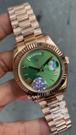 Rolex Day-Date President Yeşil Kadran 40 mm 228235 Olive Green Rose Gold Replika Saat ROLDD034