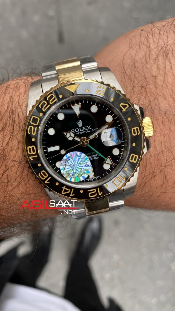 Rolex Gmt Master II 40 mm 116713LN Two Tone Replika Saat ROLG002