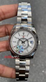 Rolex Oyster Sky Dweller Beyaz Kadran 42 mm 326934 White Silver Replika Saat ROLSKY002