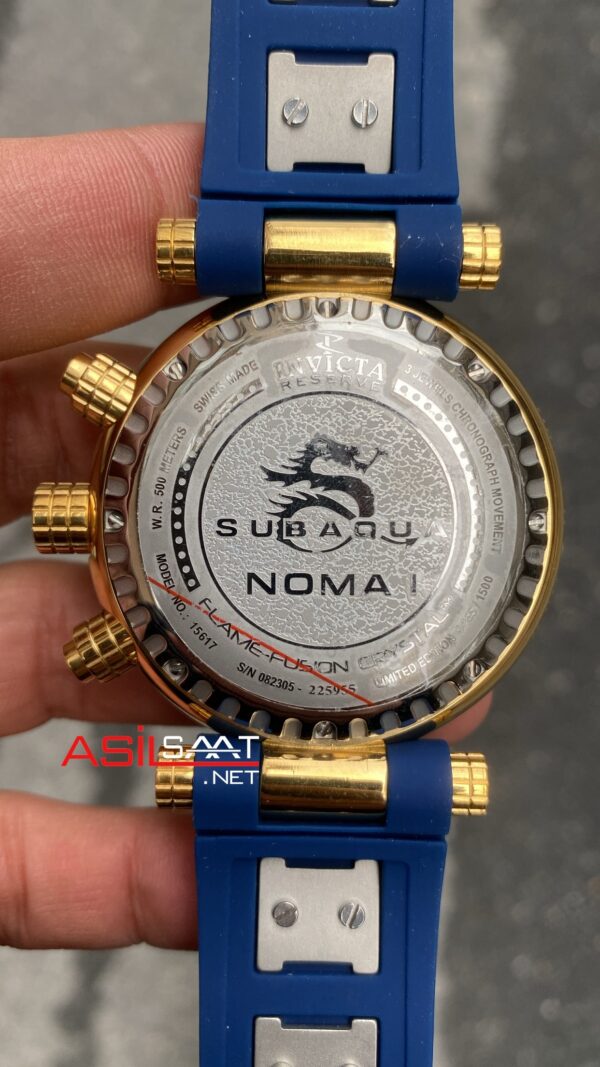 Invicta SubaQua Noma 1 Mavi Kadran 50 mm 15617 Blue Gold Replika Saat ISU006