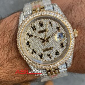 Rolex Datejust Arabic Dial Diamond 126334 Jubilee 41 mm 3235 Super Klon Eta Saat