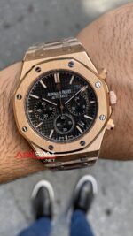 Audemars Piguet Royal Oak Chronograph 26240OR Siyah Rose Replika Saat