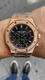 Audemars Piguet Royal Oak Chronograph 26240OR Siyah Rose Replika Saat