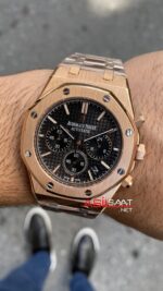 Audemars Piguet Royal Oak Chronograph 26240OR Siyah Rose Replika Saat