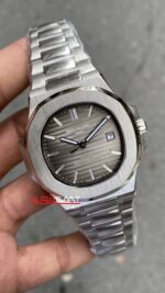 Patek Philippe Nautilus 40 th Year Anniversary Gri Kadran 40 mm 5711 Silver Replika PPNA026