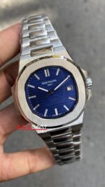 Patek Philippe Nautilus 40 th Year Anniversary Mavi Kadran 40 mm 5711/1P-001 Silver Replika PPNA025