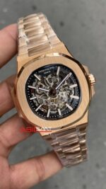 Patek Philippe Nautilus Skeleton 40 mm 5711 Rosegold Replika Saat PPNA030