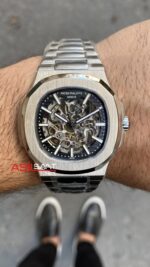 Patek Philippe Nautilus Skeleton 40 mm 5711 Silver Replika Saat PPNA029