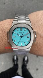 Patek Philippe Nautilus Tiffany 40 mm 5711/1A-018 Silver Replika Saat PPNA023