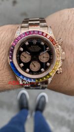 Rolex Daytona Rainbow 40 mm 116595RBOW Rose Gold Replika Saat ROLDA042