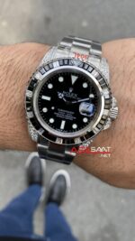 Rolex Submariner Date Diamond 41 mm 126610 Silver Replika Saat ROLS019