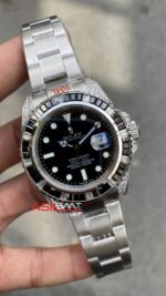 Rolex Submariner Date Diamond 41 mm 126610 Silver Replika Saat ROLS019