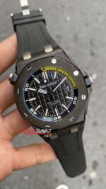 Audemars Piguet Royal Oak Offshore Ceramic Diver Siyah Kadran 42 mm 15707CE.OO.A002CA.01 Black Replika Saat APOD005