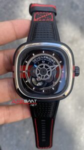 SevenFriday P Series 350 Pieces 47 mm SF-P3/BB Silver Red Replika Saat SFP002