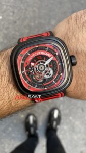 SevenFriday Racing Team Red P Series 47 mm SF-P3B/06 Black Red Replika Saat SFP010