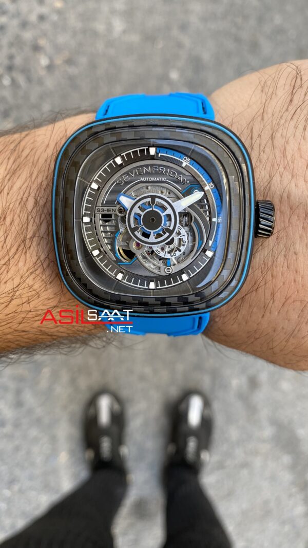 SevenFriday S Series Carbon 47 mm SF-S3/02 Black Replika Saat SFS006