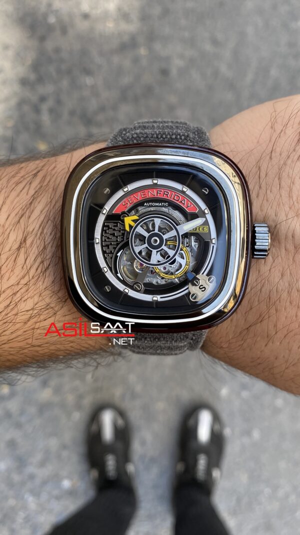 SevenFriday S Series Gate 47 mm SF-S1/03 Silver Replika Saat SFS005