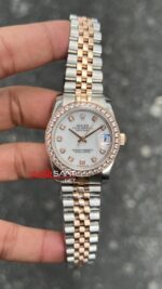 Rolex Datejust 178271 Jubilee Rose Kadın Saati 31 mm Beyaz Taşlı Kadran Taşlı Bezel