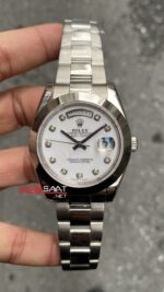 Rolex Day Date Diamond Beyaz Taşlı Kadran Replika Saat