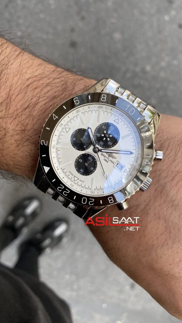 Breitling Chronoliner Beyaz 46 mm Replika Saat