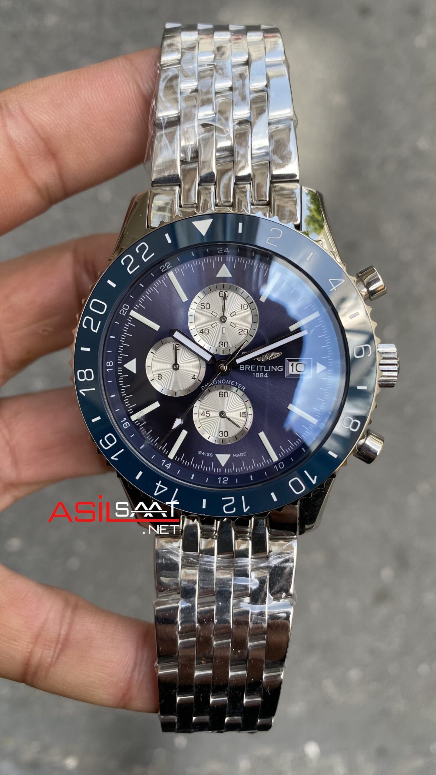 Breitling Chronoliner Mavi 46 mm Replika Saat