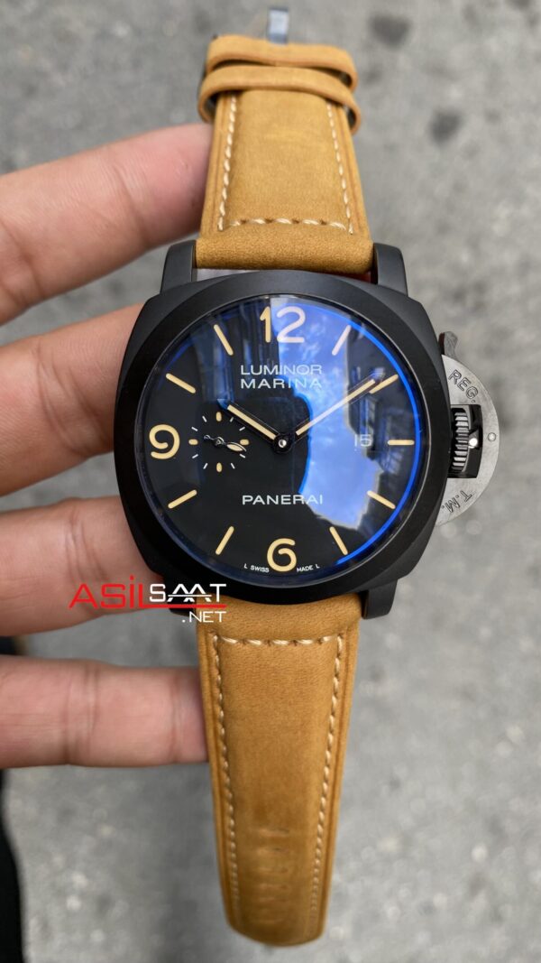 Panerai Luminor Marina PVD Siyah Kahverengi 46 mm Replika Saat