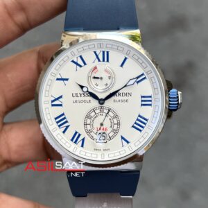 Ulysse Nardin Marine Chronometer Manufacture Beyaz Mavi Replika Saat